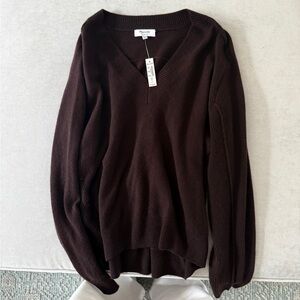 NWT Never Worn Dark Brown Madewell Cashmere Sweater Size XS